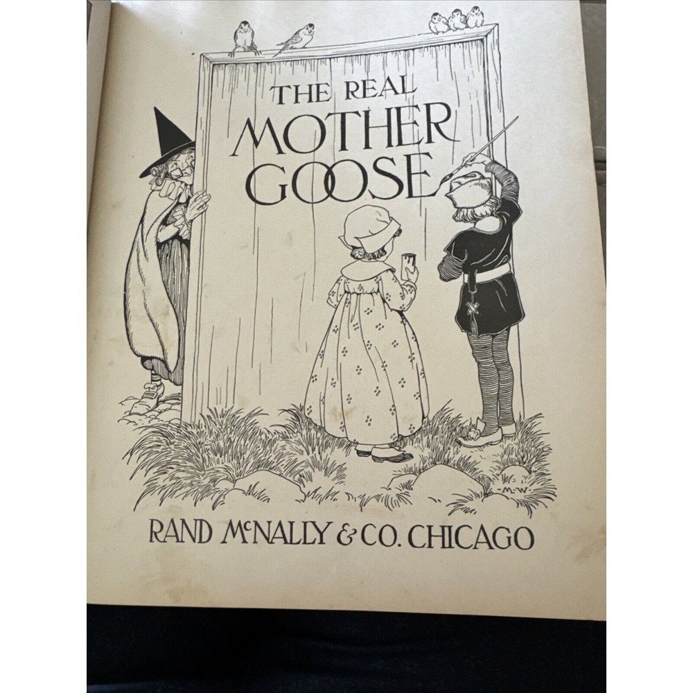 SOLDVintage 1916 The Real Mother Goose 1928  Antique Edition LARGE Hardcover - Picture 6 of 11